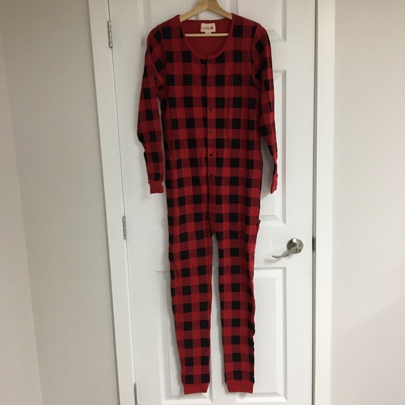 Snugabye buffalo plaid adult onesie, size S, XS. - Picture 14 of 16